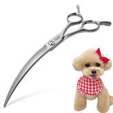 FOGOSP professional 45deg arc curved grooming scissors for precise dog trims