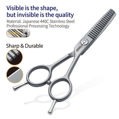 FOGOSP safety round-tip dog scissors protect delicate eye-area while trimming.
