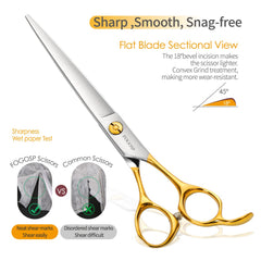 FOGOSP 7in right-handed shears suited for small to large dogs and cats.