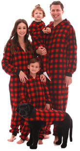 Followme buffalo plaid dog jacket front view keeps your pup warm on brisk walks.