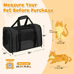 FOORLON soft-sided pet bag with breathable airflow for calmer pets.