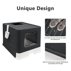 Fophop XL foldable litter box with pull-out cleaning drawer