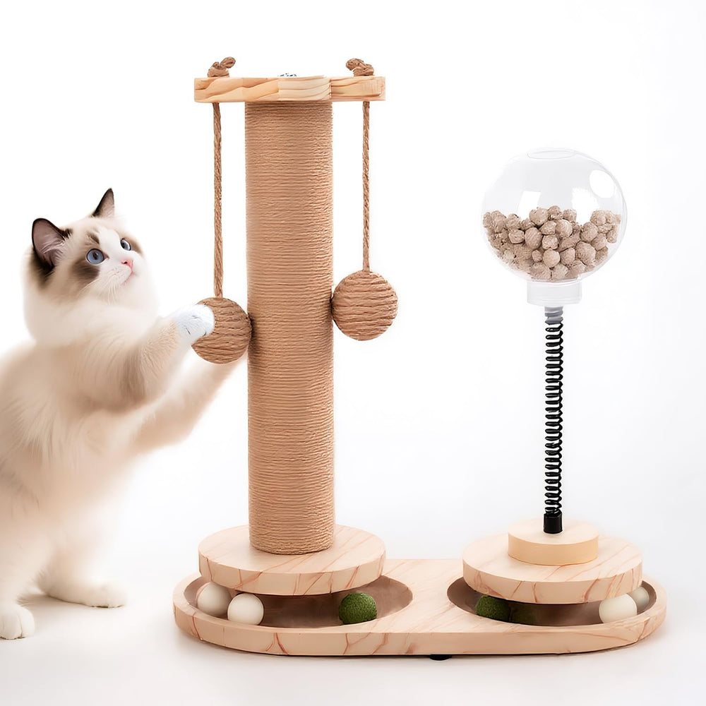 FOR-HI 4-in-1 cat scratching post assembly view, quick setup.