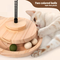 FOR-HI leaky food ball promotes curiosity-driven play for cats.