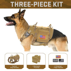 Forestpaw medium harness back view with dual handles and rugged build