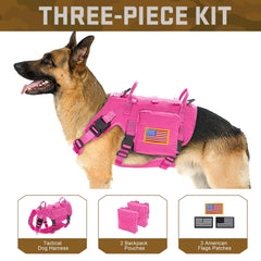 Forestpaw MOLLE backpacks provide organized storage for treats and gear during hikes.