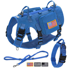 Forestpaw tactical dog harness front D-ring for no-pull control during walks.