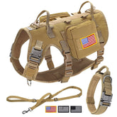 Forestpaw tactical dog harness front view shows no-pull design for calmer walks.
