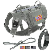 Forestpaw tactical dog harness front view for rugged outdoor use.