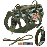 Forestpaw tactical harness front view shows no-pull control for easier walking