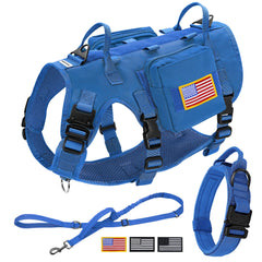 Forestpaw tactical harness large dogs front view shows no-pull control for calmer walks