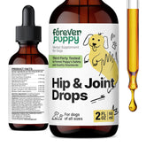 Forever Puppy hip joint drops bottle — convenient liquid for canine joint support.