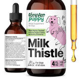 Forever Puppy Milk Thistle Drops bottle for gentle liver support in dogs of all sizes