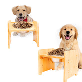 YY FOREYY raised pet bowls bamboo tilted: comfortable feeding
