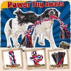 Forfon natural cotton rope toy cleans between teeth while chewing.
