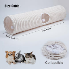 FORMYCATIE cat tunnel soft plush material provides cozy comfort for nap time