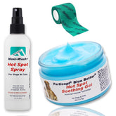 Forticept Hot Spot Wash Spray in use, soothing irritated skin on a pet
