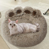 FortuneALL Calming Dog Bed front view in premium brown for cozy naps.