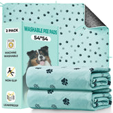 Fostanfly washable pee pads setup shows a large reusable training surface for dogs.