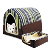 FOUIYIUTU dog bed two-ways usage demonstrates versatile comfort for small to medium pets.