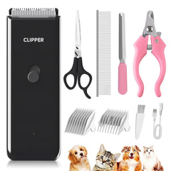 Founouly Black Dog Cat Clippers main unit for precise at-home grooming.