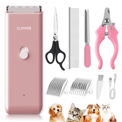 Founouly Pink clipper front view enables convenient home grooming