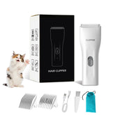 Founouly Prowerful waterproof clipper top view for easy post grooming cleanup