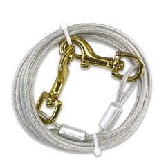 Four Paws Heavy Weight Tie Out Cable vinyl coating enhances smooth movement.