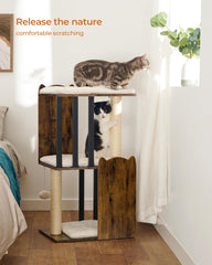 FourFurPets cat tree with natural sisal posts for satisfying scratching needs