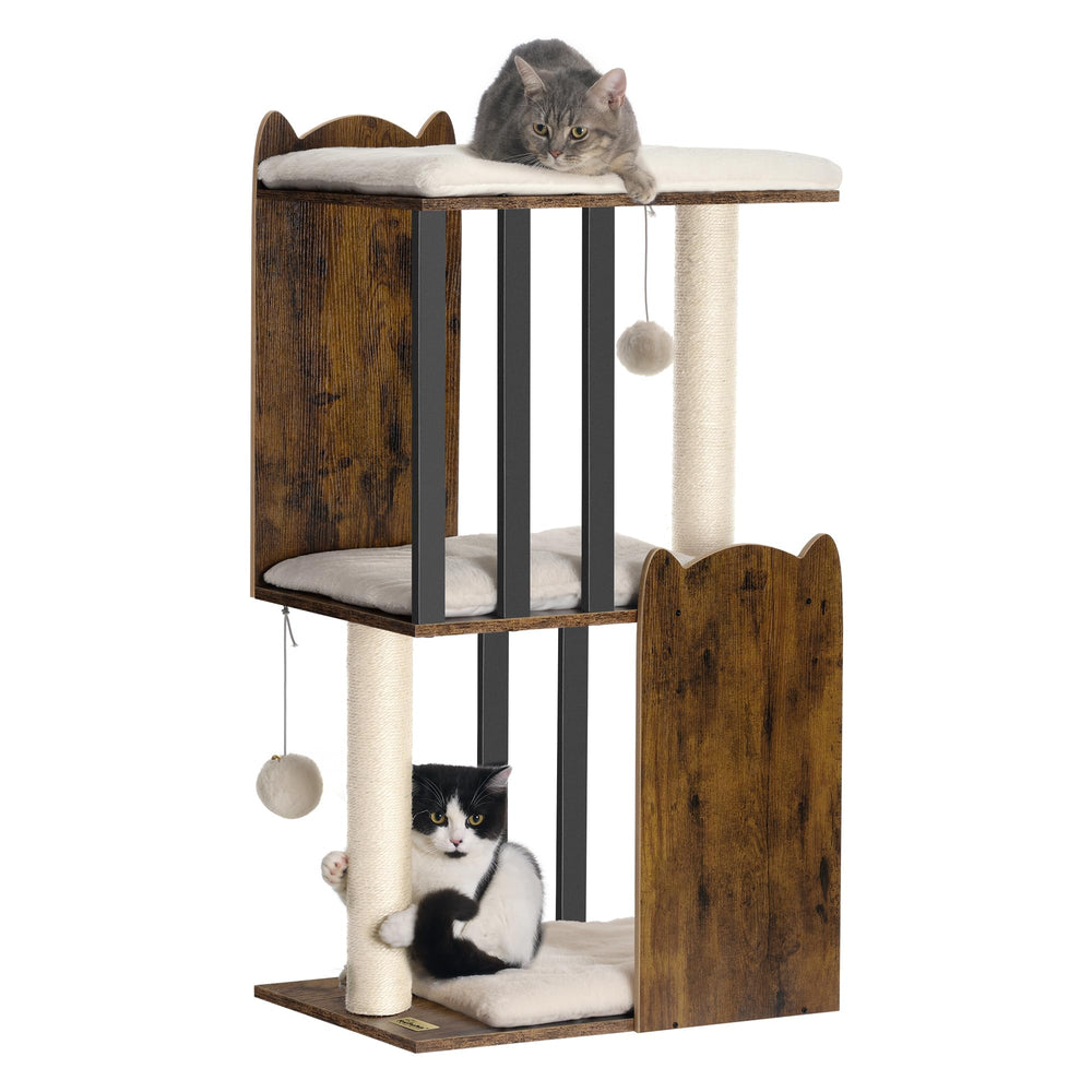 FourFurPets 35.4in cat tree top perch for lounging and observation