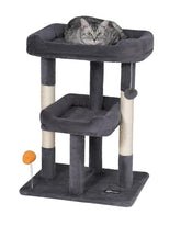 FourFurPets 27.6-inch cat tree showroom with dual perches for indoor lounging
