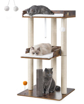 FourFurPets cat tree 43-7 inch platform offers spacious resting for adult cats