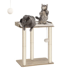 FourFurPets large cat tree exterior showcases a sturdy base for safe indoor lounging.