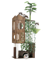 FourFurPets large cat-tree leaves-perch overview for indoor play.