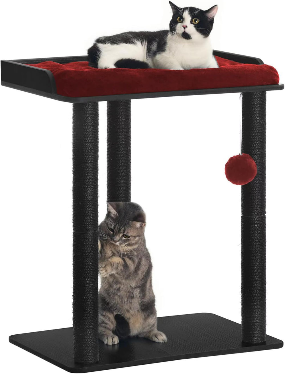 FourFurPets cat tree large platform view showing roomy lounging area.