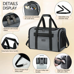 Fourouda cat travel carrier foldable-compact-design stores easily.
