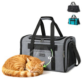 Fourouda cat travel carrier front skylight closure for secure entry and visibility.