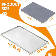 Fovima crate pan mat large-size with non-slip back for stability