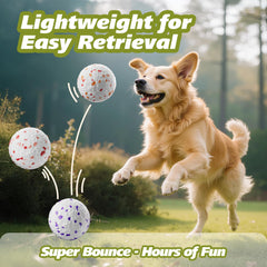 FOXMM E-TPU dog balls water-friendly float in pools and lakes.