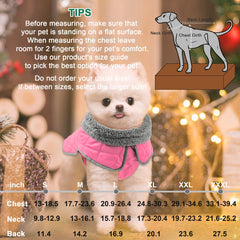 Fragralley dog winter coat features a harness hole for secure leash use.