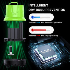 FREESEA submersible bottom-inlet pump enabling strong suction in shallow water for small ponds.