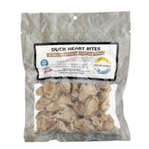 Fresh Is Best Duck Hearts 3oz bag on shelf, healthy training snack option