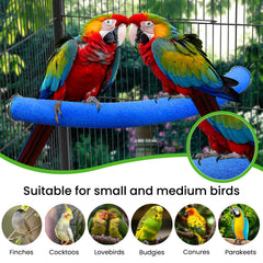 FrgKbTm parrot perch in cage illustrates space-saving U-shape design