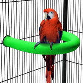 FrgKbTm U-Shape Parrot Perch Stand green offers space-saving play for cages.
