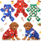 Frienda Christmas dog pajamas Santa jumpsuit for festive photos