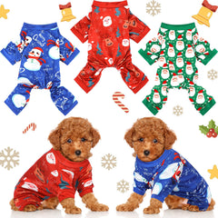 Frienda Christmas dog pajamas Santa jumpsuit for festive photos