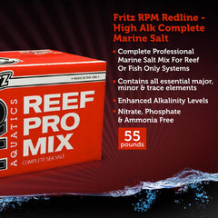 Fritz Aquatics RPM Redline salt mix being poured for precise reef dosing