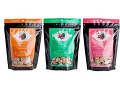 Fromm Grain-Free Dog Treats Variety Bundle packshot highlights flavors for tasty rewards