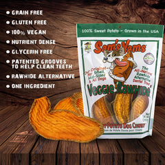 Front Porch Pets Sweet Potato Dog Chewz fiber-rich chew supports digestion