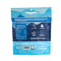 Frozen Coast Fishery minnows treats bag on a shelf highlights grain-free, high-protein nutrition for pets
